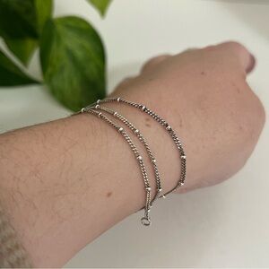 Genuine .925 Sterling Silver Satellite Chain